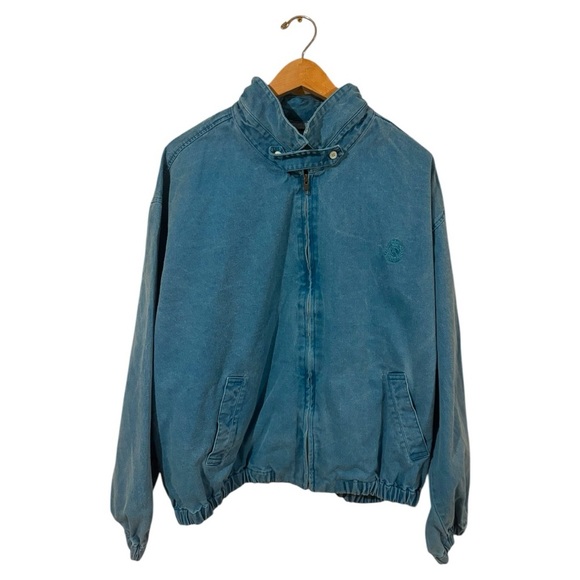 Ralph Lauren Jackets & Blazers - Ralph Lauren CHAPS vintage  bomber swing top baby blue jean zipup jack…